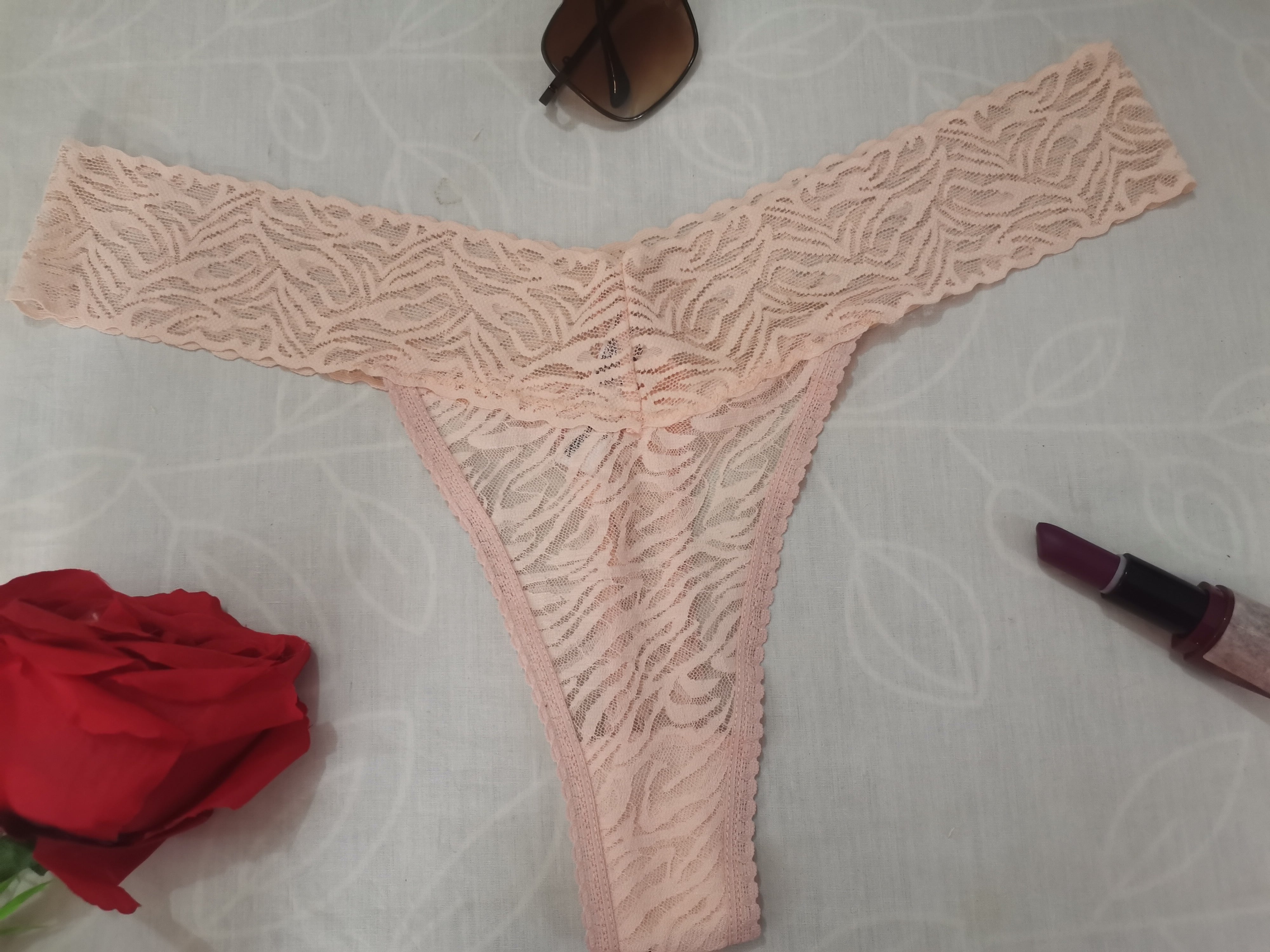 Blush Pink Lace Thong – Sexy & Sophisticated